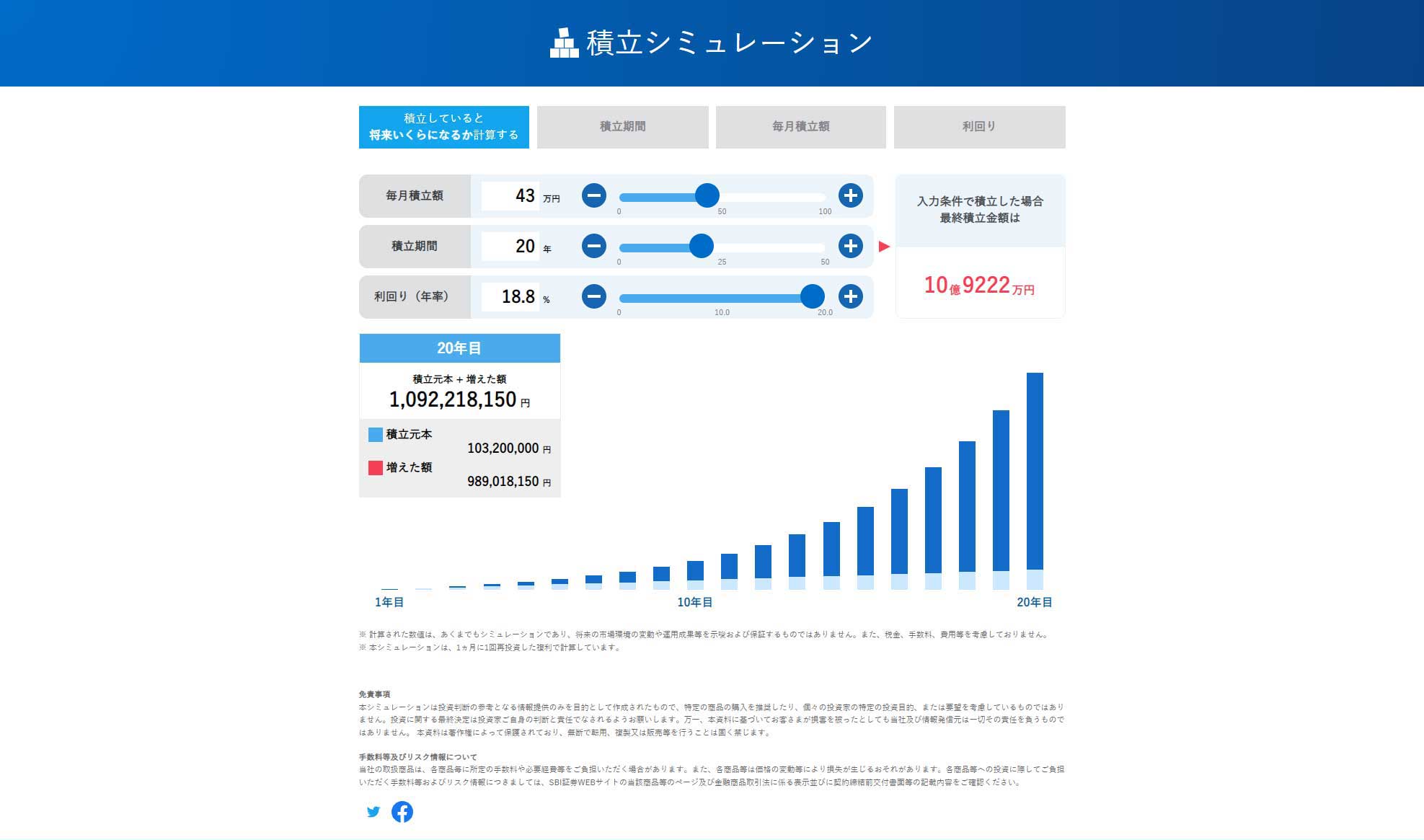 積立シミュレーション